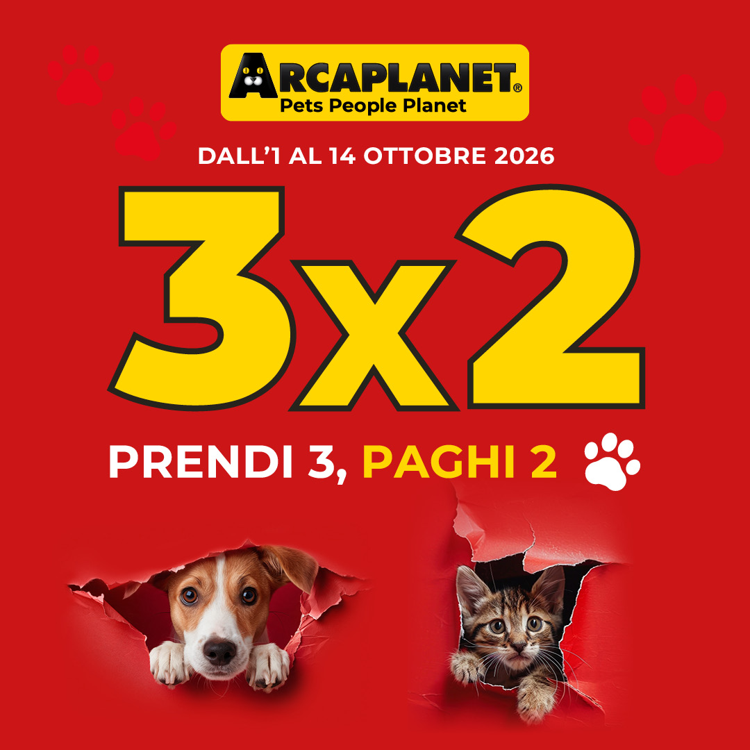 Immagine di Da Arcaplanet c’è il 3x2. Prendi 3, paghi 2!