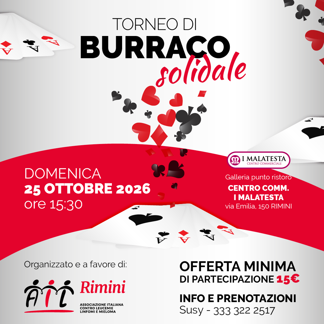 Immagine di Torneo di Burraco Solidale a Rimini: una domenica di gioco e solidarietà con AIL Rimini